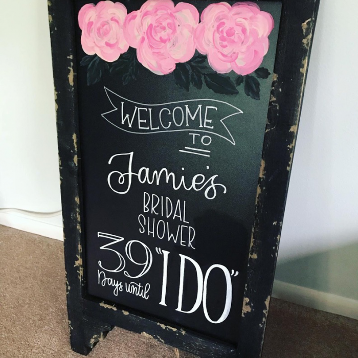 Bridal Shower Easel